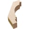 Ekena Millwork 3-inch W x 12-inch D x 16-inch H Pescadero Rough Cedar Woodgrain TimberThane Knee Brace, Primed BRCUR03X12X16PECRCPR - alternate 3